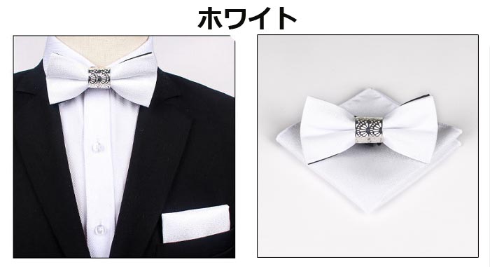 楽天市場】【一部即納】蝶ネクタイ 2点セット ネクタイ ジェントルマン