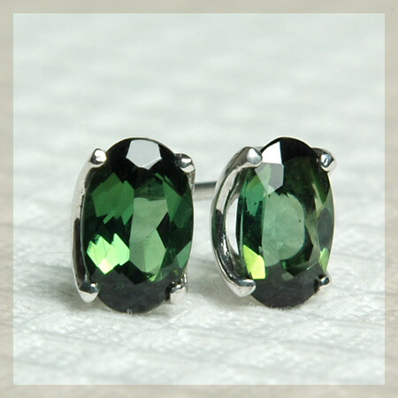 楽天市場】K18 グリーントルマリン ピアス 4.0mm×6.0mm : ジュエリー