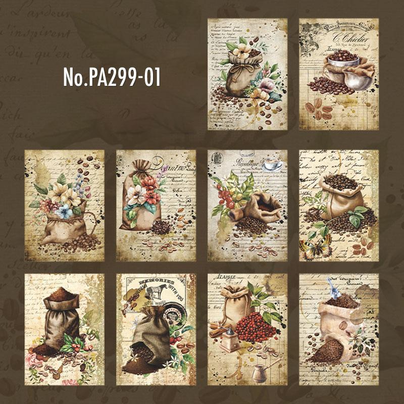 楽天市場】PA299 紙物素材 コーヒー カフェ 珈琲 背景紙 コラージュ