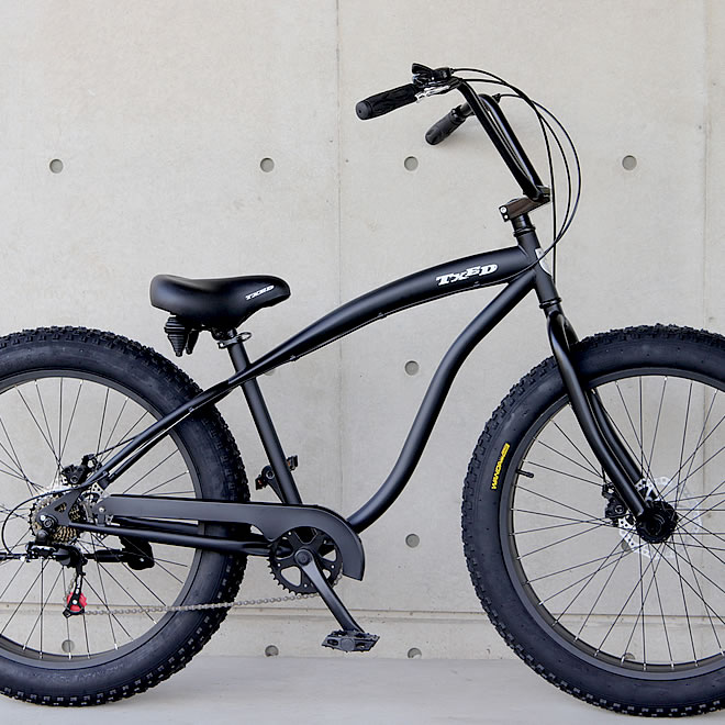 楽天市場】ファットバイク ビーチクルーザー 26インチ 極太タイヤ