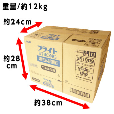 楽天市場】ブライトSTRONG 漂白＆抗菌ジェル つめかえ用 900ml × 12