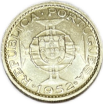 楽天市場】中国 マカオ 5 PATACAS 銀貨 1952年 XF～UNC ポルトガル植民