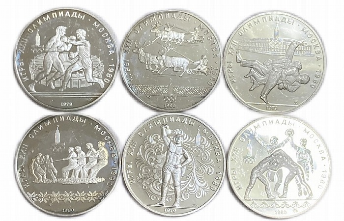 heapin 様◾️1980年モスクワオリンピック記念銀貨6枚セット heapin 様