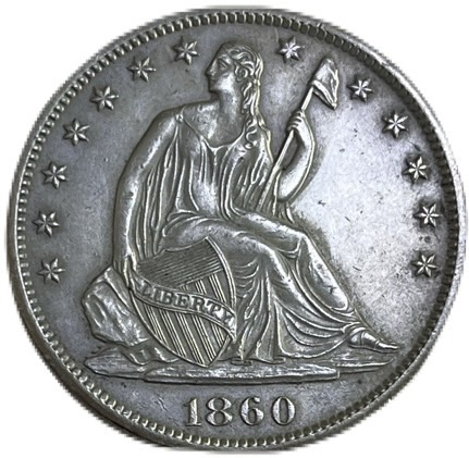 楽天市場】アメリカ銀貨 リバティシード 50セント 1860年 S ハーフ