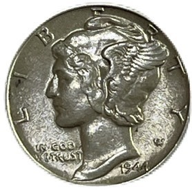 楽天市場】アメリカ銀貨 10セント銀貨 ダイム銀貨 未使用 1916年〜1945