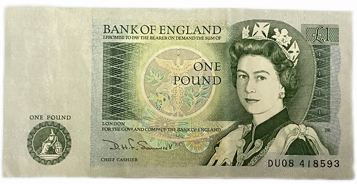 楽天市場】英国 イングランド銀行 1ポンド 表 エリザベス女王 裏