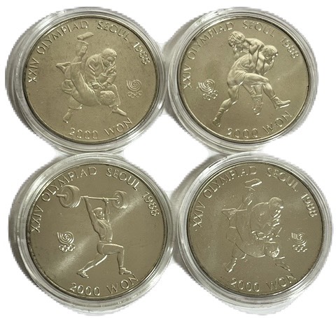 1988年 韓国 銀貨 2個セット オリンピック コレクション 1988年 韓国