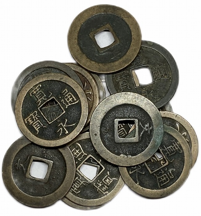 古銭大量 100枚以上 楽天市場】寛永通宝 【背文】 1文 穴銭 美