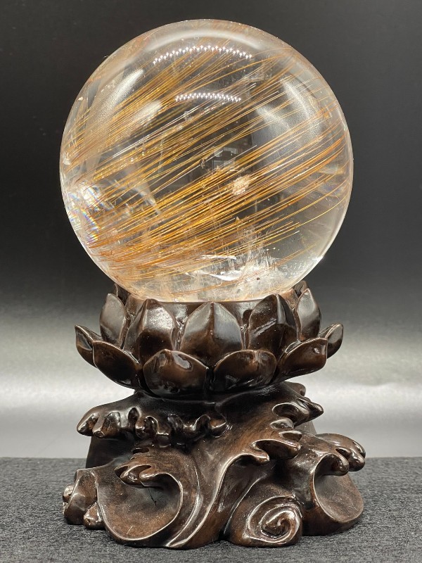 楽天市場】オレンジ ルチル スフィア 7.7 センチ ルチルクォーツ 丸玉