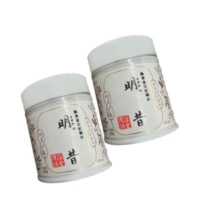 一保堂茶舗 高級抹茶 明昔 40g ×2個 セット 抹茶 一保