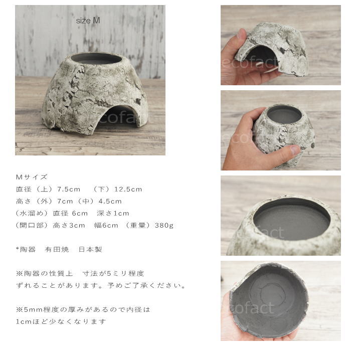 楽天市場】爬虫類 ウェット シェルター レオパ ホワイト Mサイズ 白