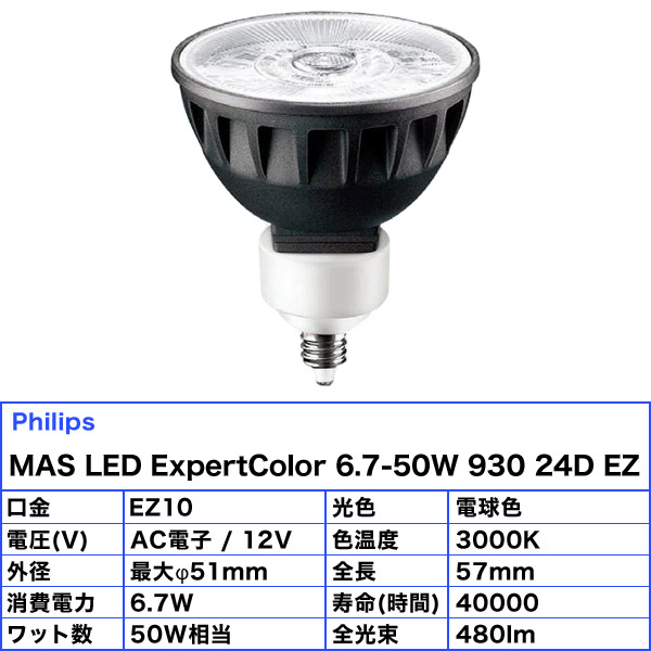 フィリップス マスターLEDスポット 24度 2700k EZ10 10個 フィリップス