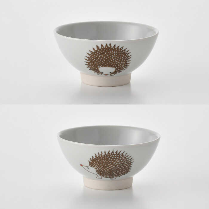 陶芸作家さん ハリネズミお茶碗と一輪挿し、動物オブジェなど 瀬戸焼