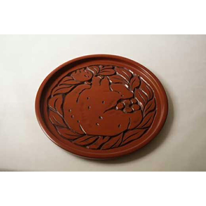 今こそうー特価』 鎌倉彫 八勝堂 × 陽堂 お盆 2枚 鎌倉彫の鎌倉彫 お盆