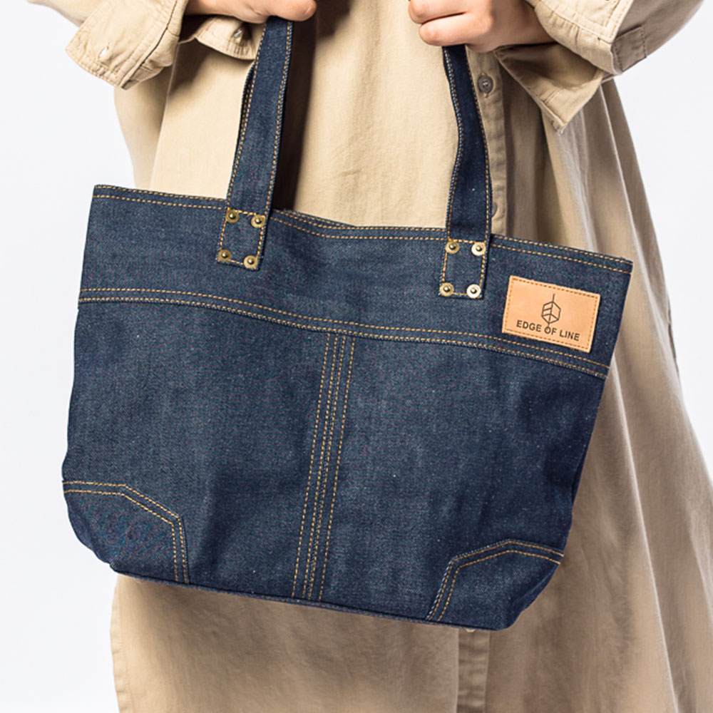 楽天市場】【ふるさと納税】倉敷 EDGE OF LINE デニム トート バッグ
