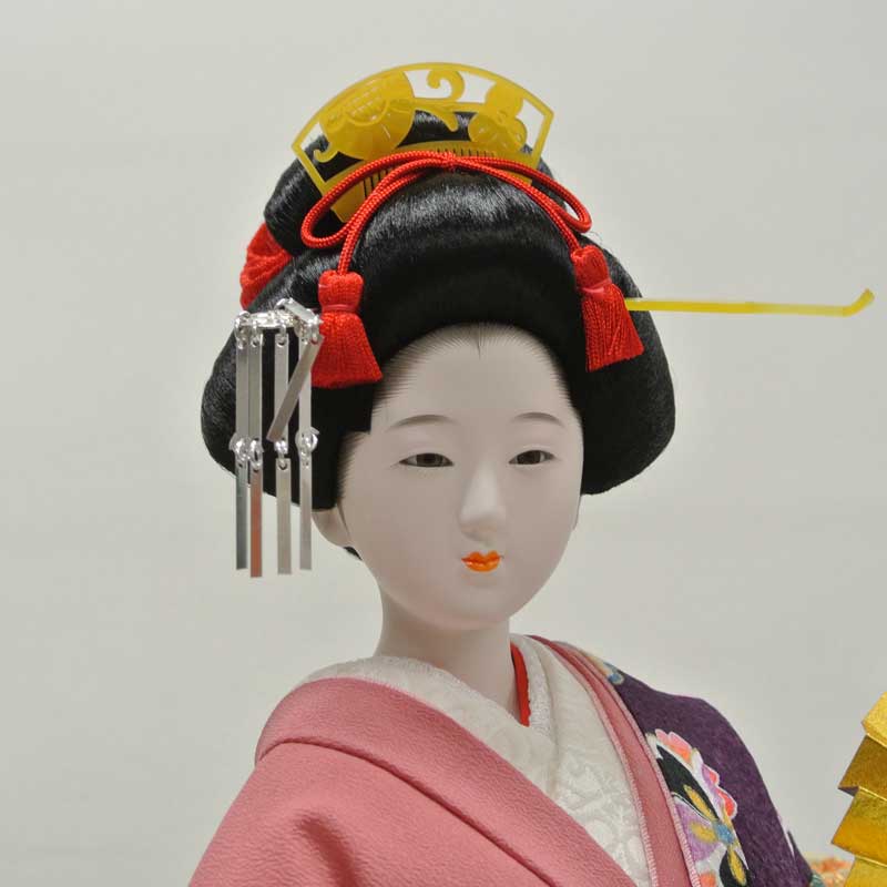 楽天市場】日本人形 尾山人形 極上本頭『寿喜代作 慶祝 衣裳金彩 扇