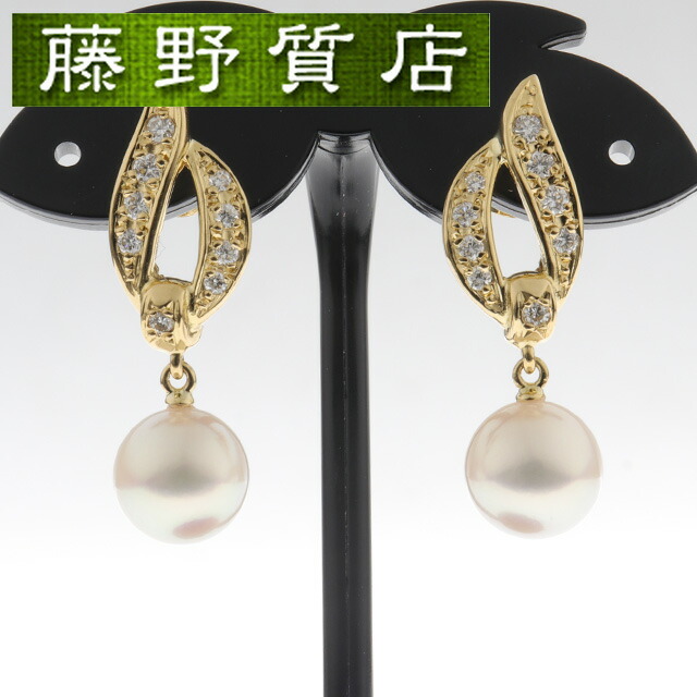 楽天市場】（新品仕上げ済）ミキモト MIKIMOTO パール ダイヤ ピアス