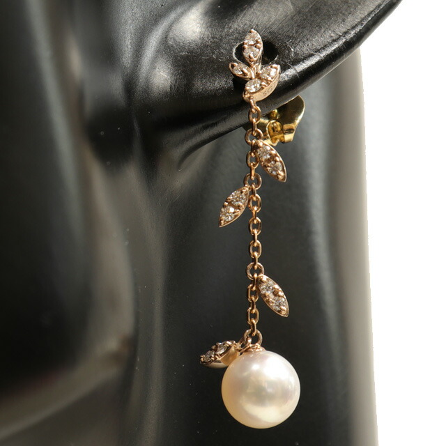 楽天市場】タサキ TASAKI 田崎 クーゲル パール ダイヤ ピアス K18 PG