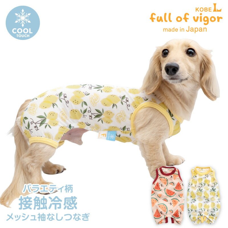楽天市場】犬 服 バラエティ 柄 接触冷感 メッシュ 袖なし つなぎ