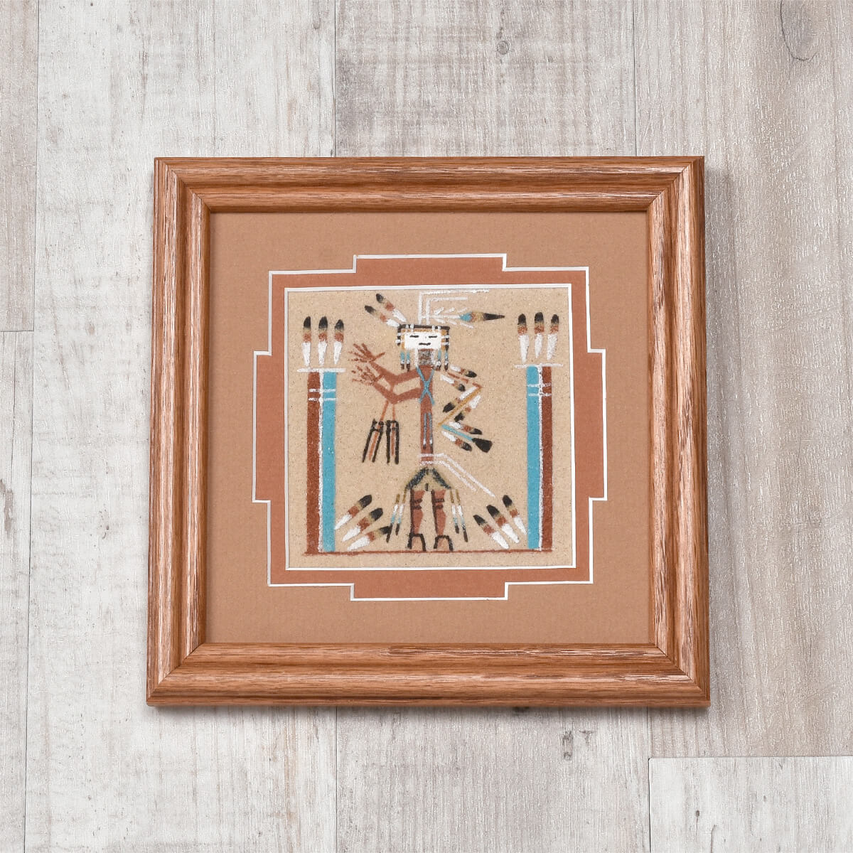 希少品！70's〜ネイティブアメリカン ナバホ族サンドペイント砂絵の