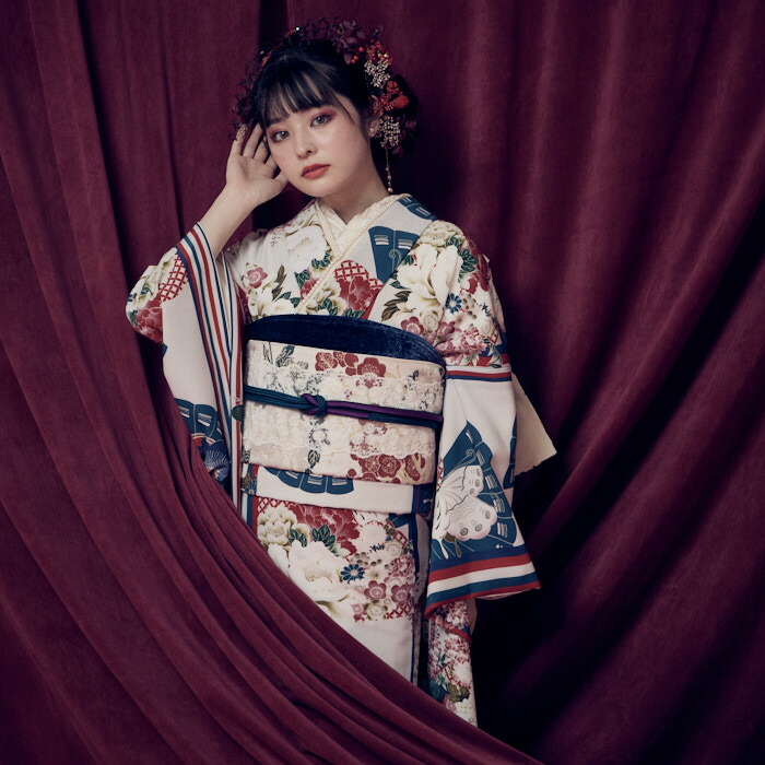 楽天市場】【予約商品】振袖単品「 花蝶妃 」公式 ふりふ 振袖 蝶 扇