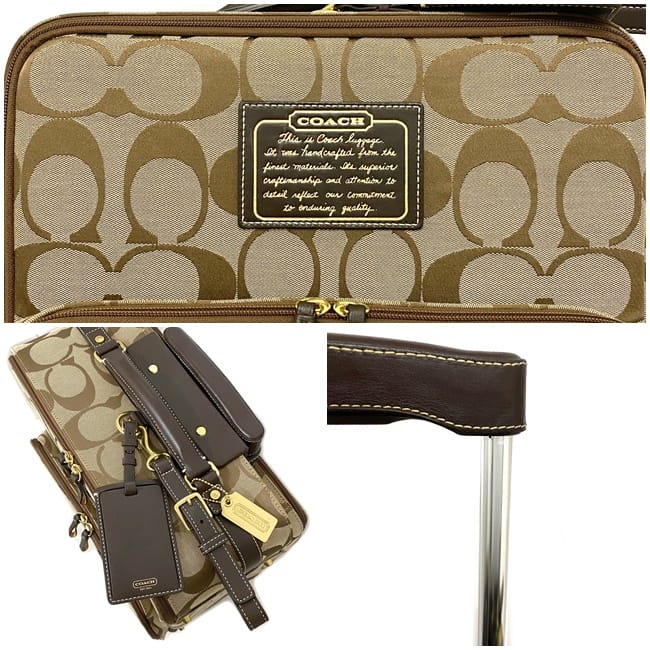 楽天市場】【送料無料】 コーチ キャリーケース ベージュ ブラウン