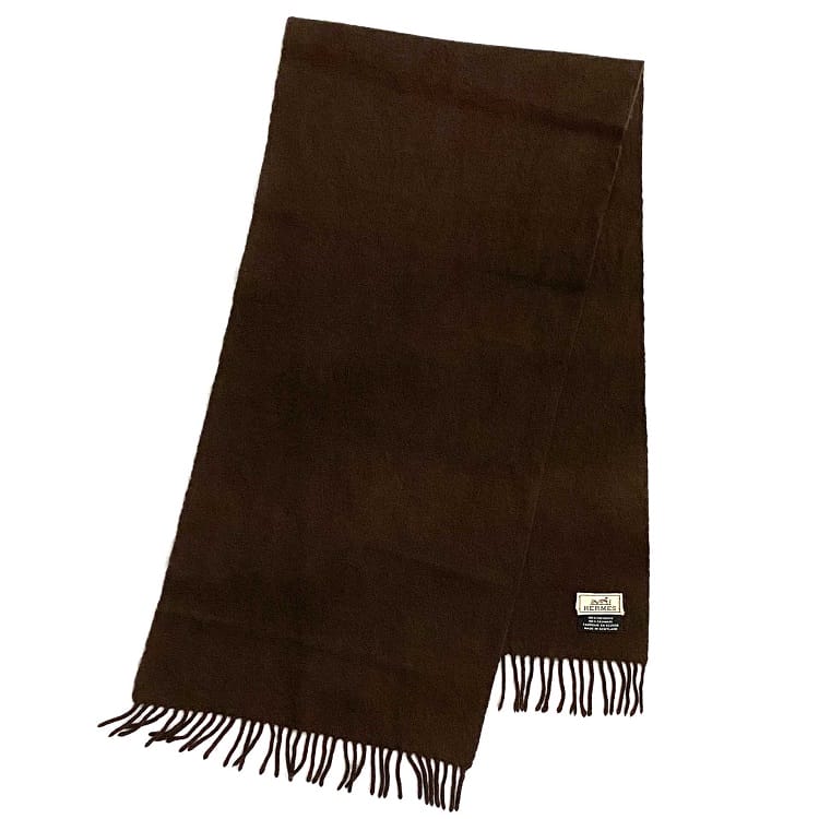 楽天市場】【送料無料】 エルメス マフラー ブラウン 美品