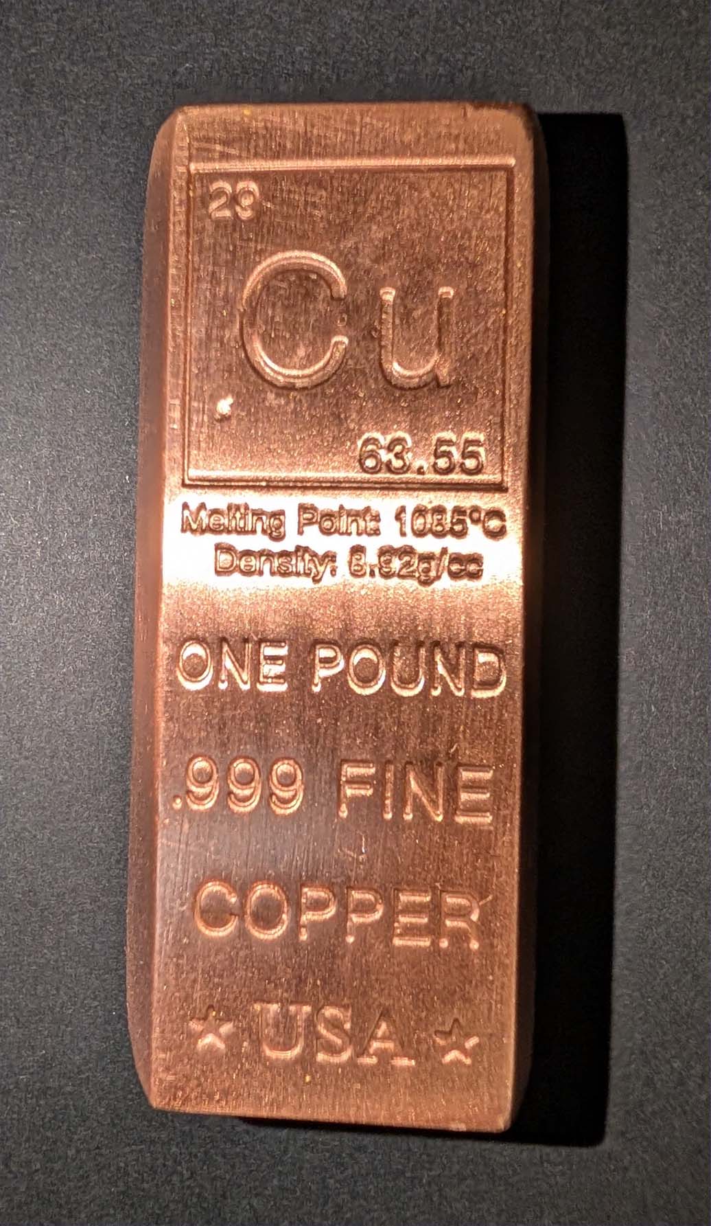 楽天市場】銅 ブロンズ インゴット 1ポンド 保証書付き 延べ棒 新古品