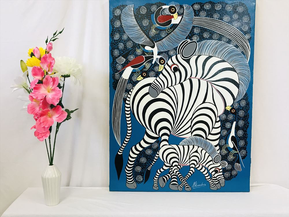 ヨ*コ様 ティンガティンガ 原画 MR•MALIKITA ママアフリカ茶 ティンガ