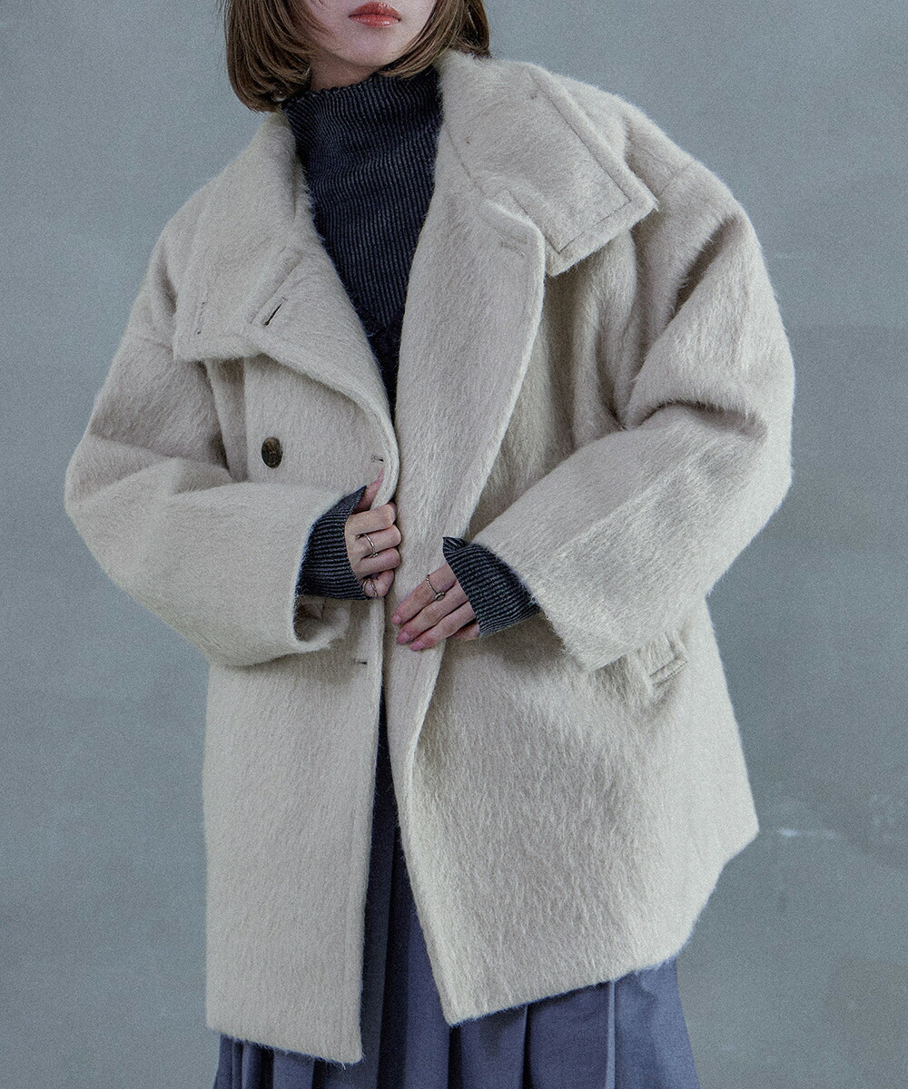 楽天市場】スタンドカラー ハーフコート Aラインコート ジャケット