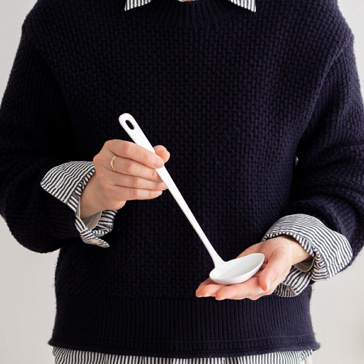 楽天市場】横口レードル 琺瑯 ホーロー Blanc ブラン 高桑金属 白