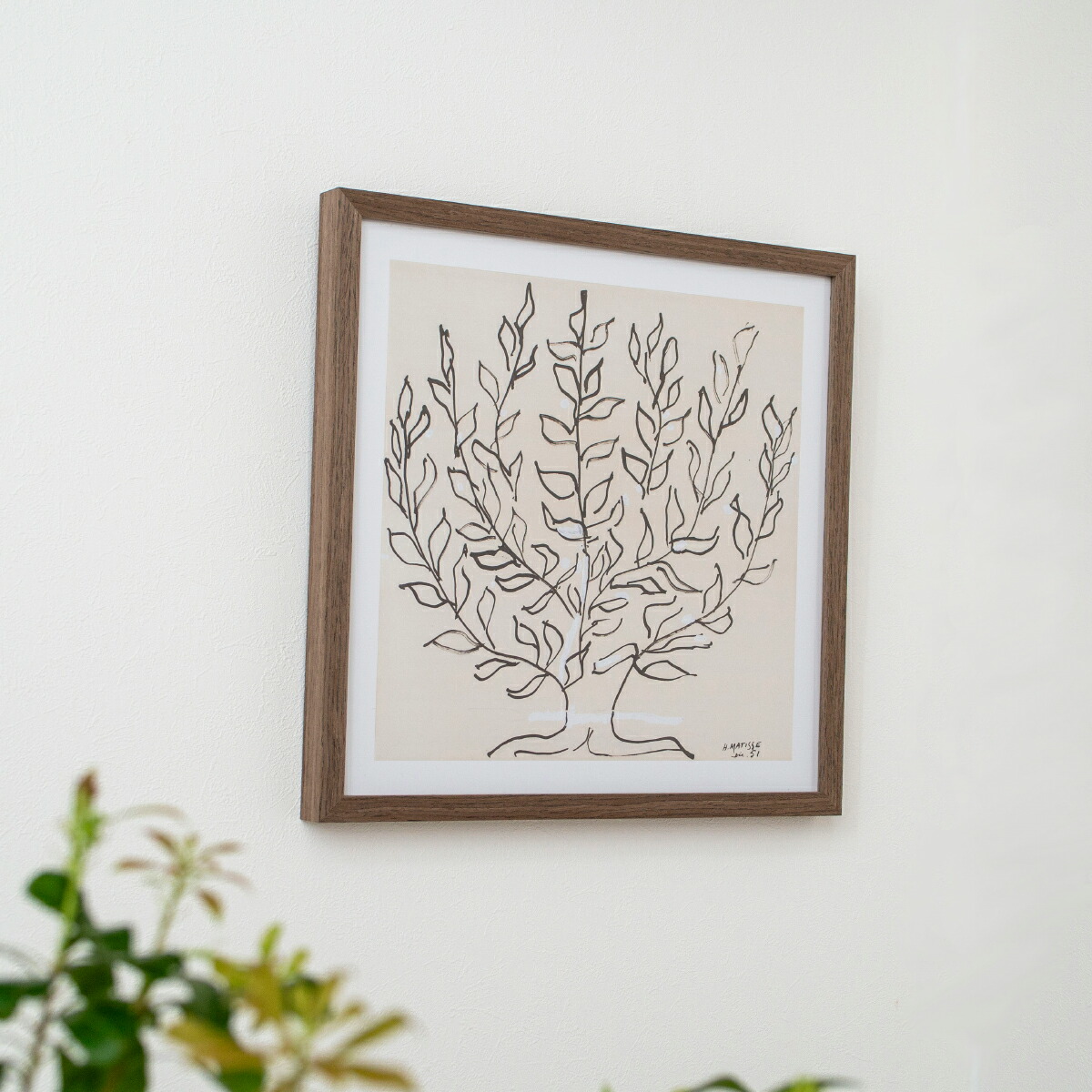 マティス「木蓮のある静物」、希少画集画、新品高級額、額装付