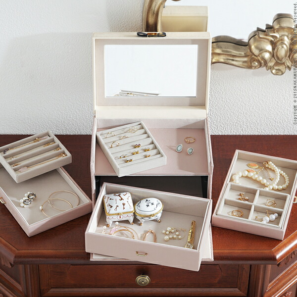 楽天市場】ジュエリーボックス アクセサリーケース 収納 大容量 鏡