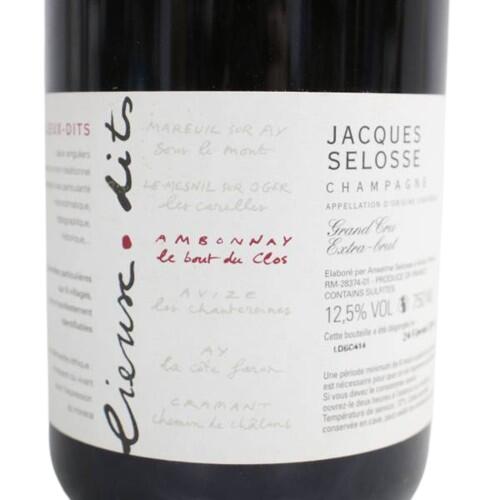 楽天市場】Jacques Selosse Lieux-dits Le Bout du Clos Ambonnay