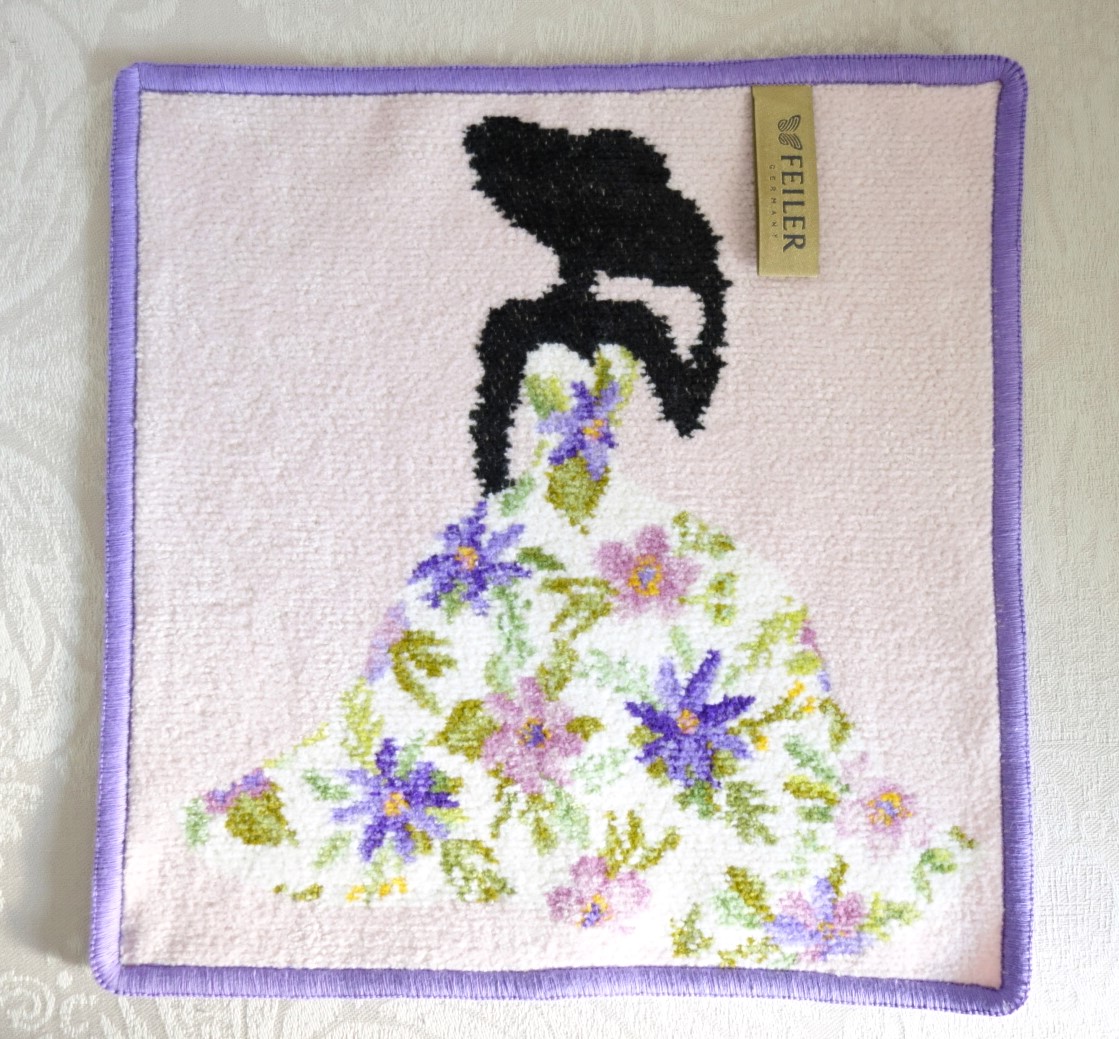 ◇224-51 フェイラー タオル ハンカチ 2枚まとめ 花柄 ◇224-51