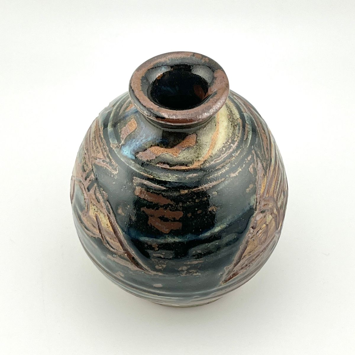 楽天市場】壺屋焼 人間国宝 金城次郎作 魚文丸徳利 やちむん 壺屋焼