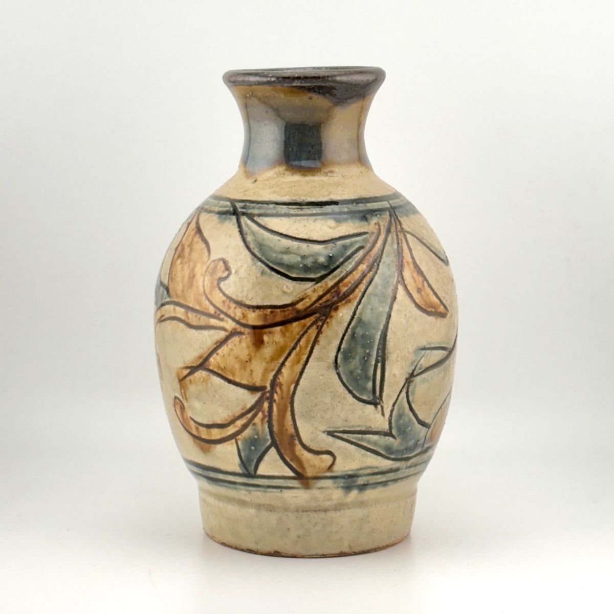 楽天市場】壺屋焼 人間国宝 金城次郎作 海老魚文花瓶 （箱直筆