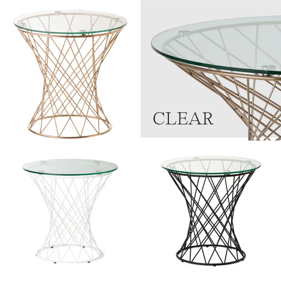 楽天市場】Francfranc フランフラン マーリア ガラステーブル 丸 ロー