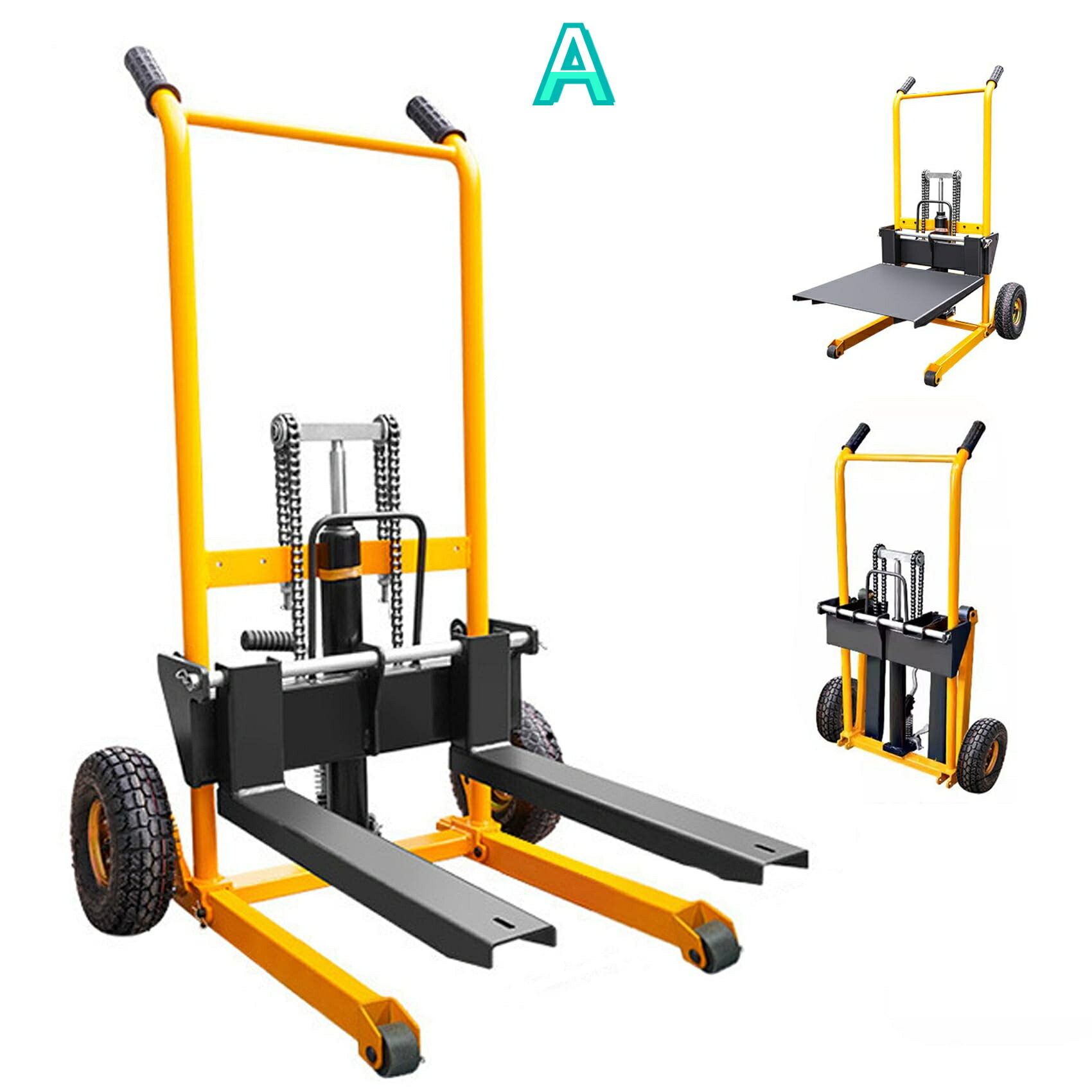 ハンドフォークリフト□油圧式手動式リフト□中古ですが使えます