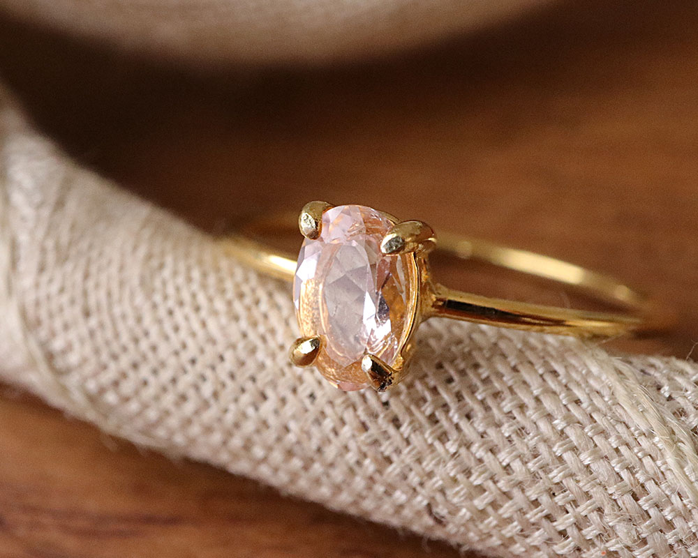 somonオパールとモルガナイトのリング11.5号