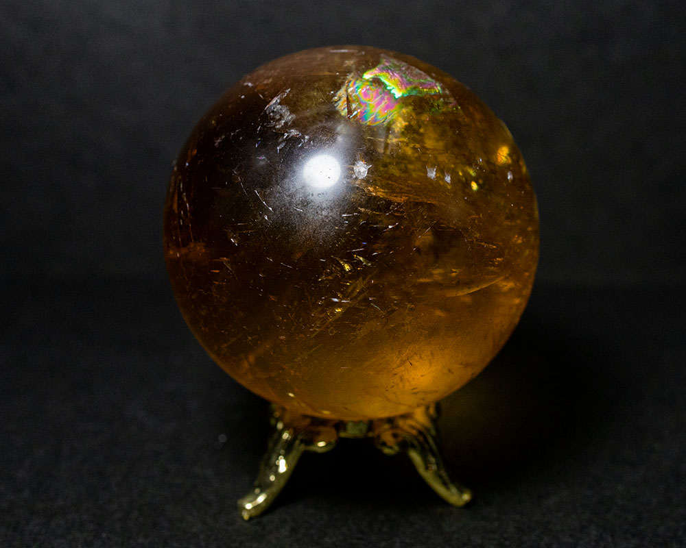 ハニーカルサイト 丸玉 スフィア 2.6Kg 天然石 ② ハニーカルサイト 丸