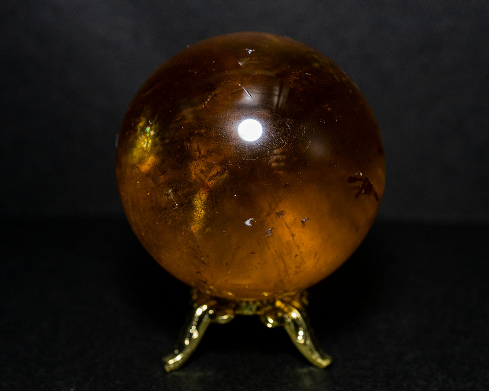 セール✨天然石 イエローカルサイト 超大✨丸玉 祈願 運気上昇縁起物