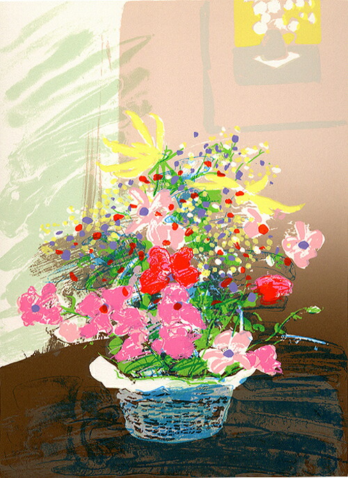 真作福本吉秀Evening シルクスクリーン版画46/100 【公式通販】