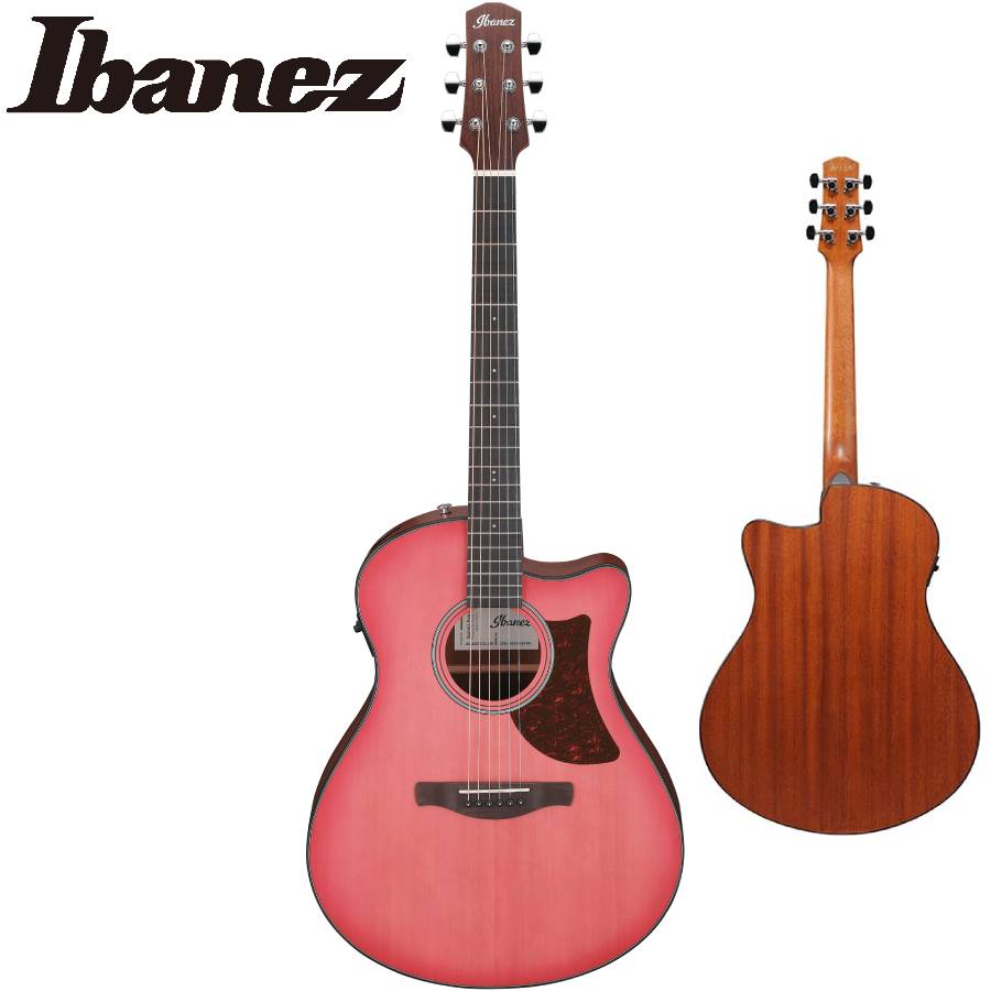 美品 Ibanez セミアコースティックギター ピンク 美品 Ibanez セミ