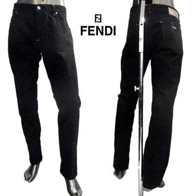 フェンディ ブラックデニム ジーパン パンツ モンスター フェンディ