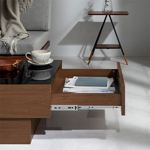 楽天市場】引き出し付きテーブル リビング ダイニング テーブル ガラス