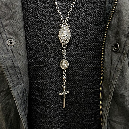 ルーペ付き アンティークロザリオネックレス 匿名配送 Rosary ロザリオ