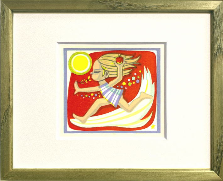 真作】池田修三「花のコーラス」1980年 大判木版画 画廊 版画 絵画 真