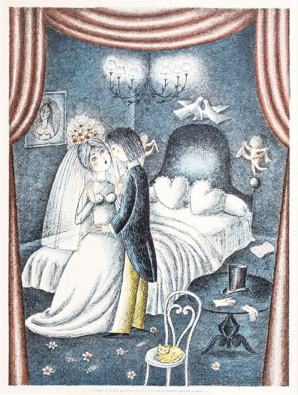 レイモン・ペイネ 「ハートのプレゼント」リトグラフ 版画 絵画 結婚 花嫁