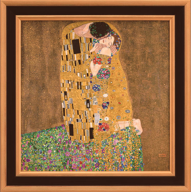 クリムト接吻絵画 額装 名画の世界 額絵シリーズ「接吻」グスタフ